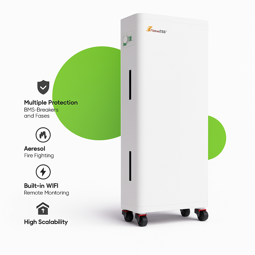 Felicity 15 kWh | FLA48300 (LUX-Y-48300LG01) | Bateria solar de lítio LiFePO4 51.2 V 300 Ah |