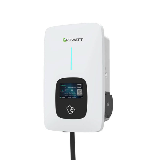 Growatt THOR 22AS-S Wallbox 22 kW Trifásico com Cartão RFID, Tomada