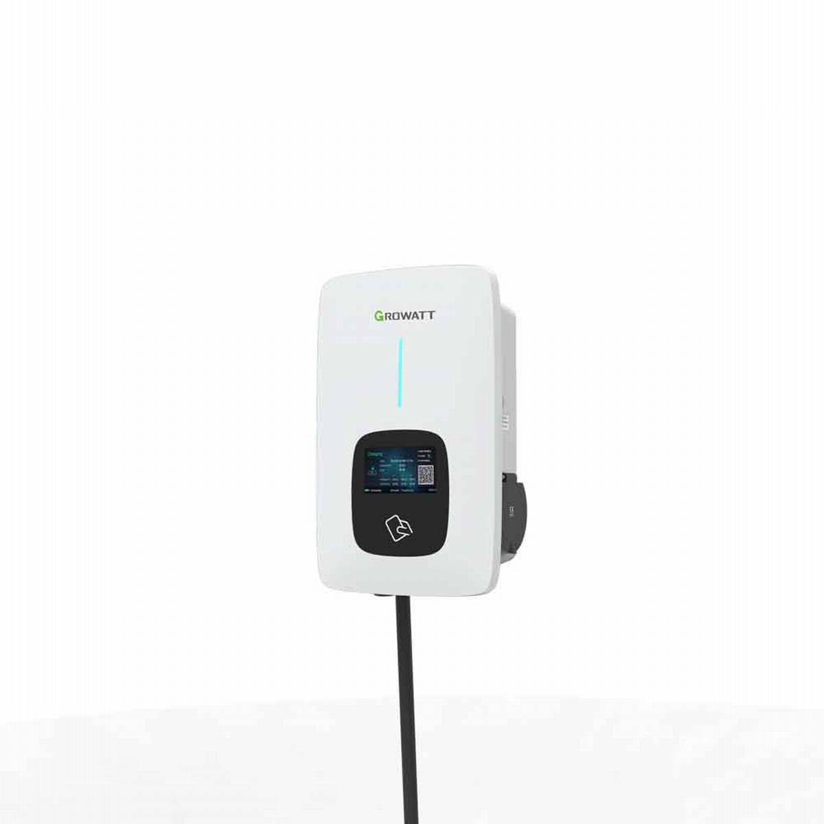 Growatt THOR 22AS-S Wallbox 22 kW Trifásico com Cartão RFID, Tomada