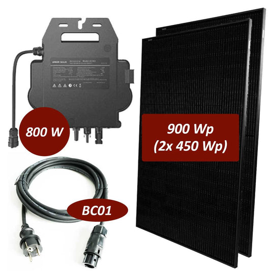 Sistema Solar Plug-in Marstek com Painel Solar de 900W e Microinversor MI0800W (0,8kW)