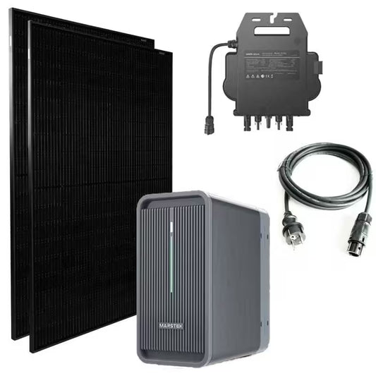 Sistema solar plug-in Marstek 800W com bateria de 2240Wh, 2 módulos de 440W