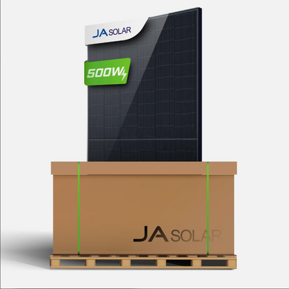 JA Solar JAM60D41 de 500 W, color negro | Módulo solar bifacial tipo N | 36 unidades