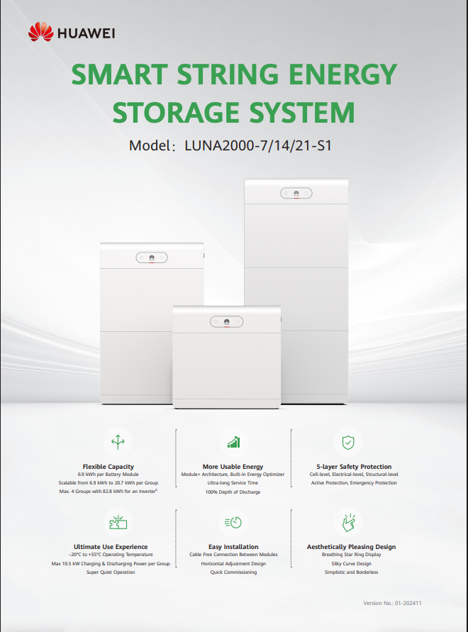 Huawei LUNA2000-7KW-S1 Bateria de 7 kWh com BCU