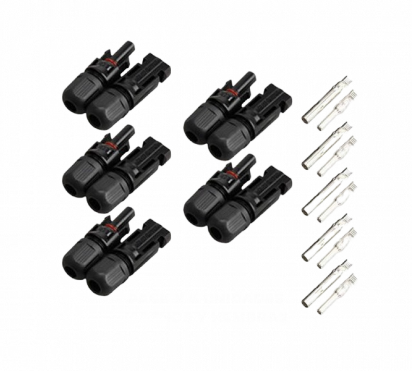 Pack de 5 Conectores MC4 | Para Cabos de 4-6 mm