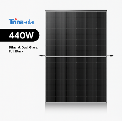 Trina Vertex S+ 440W Bifacial Negro | TSM-NEG9RC.27 | 36 aumentos